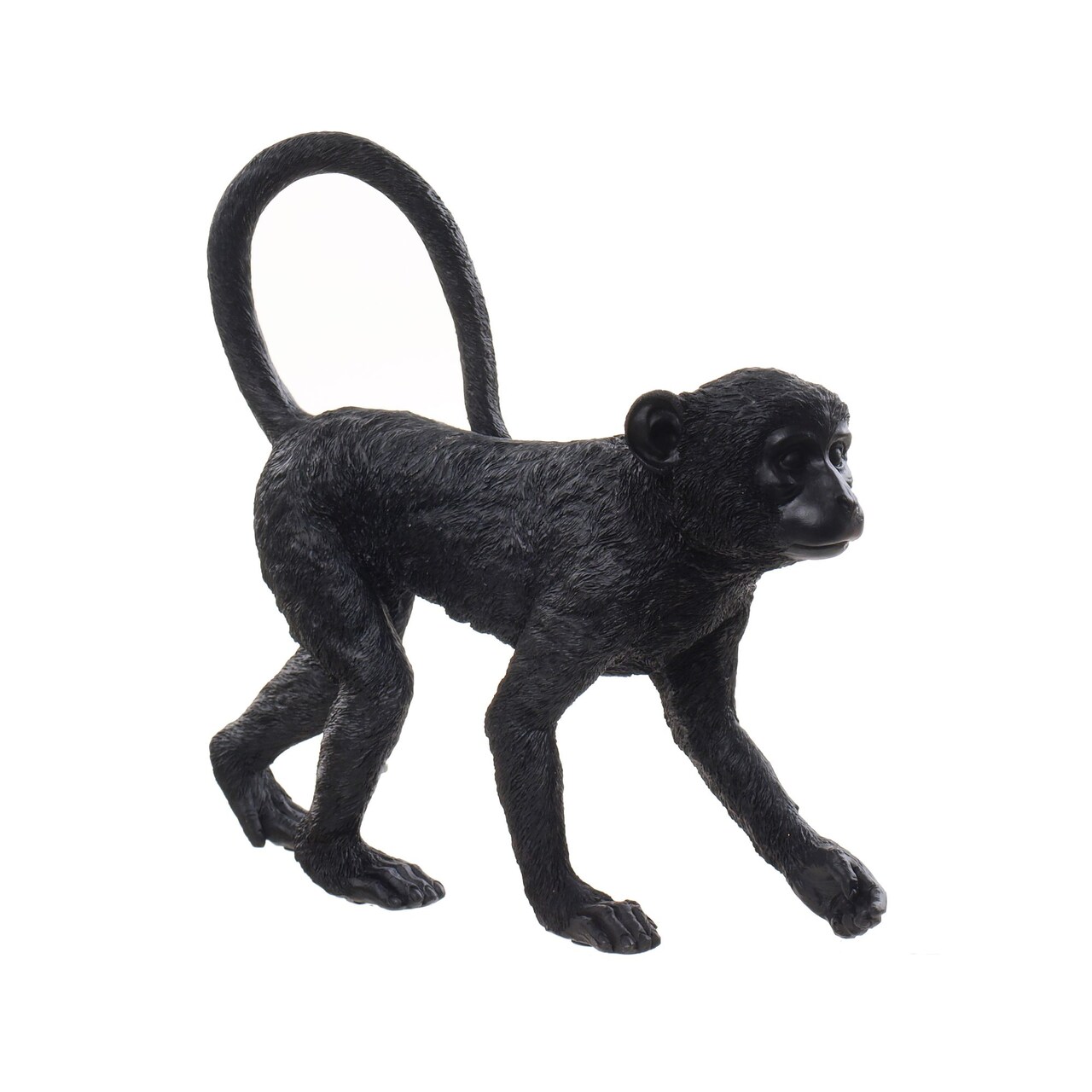 Kingston Living 11&#x22; Black Walking Monkey Tabletop Figurine